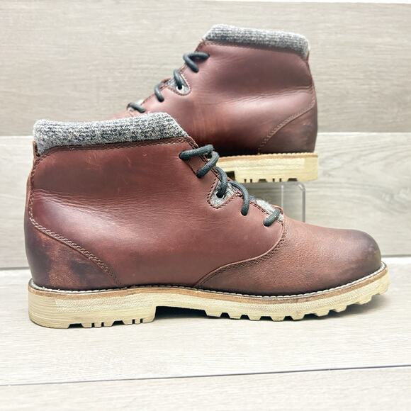 KEEN The Slater Boots Brown Red Leather Waterproof Boots Men’s Size 9.5M main image 10